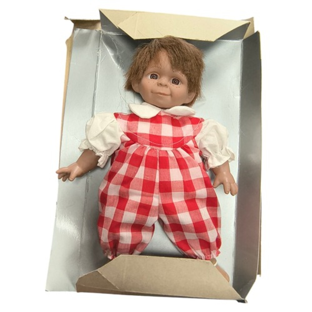 Vintage 1994 Uneeda Precious Expressions Doll Red Gingham Soft Body 71017